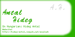 antal hideg business card